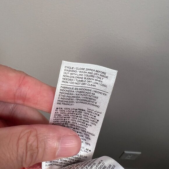 Athleta Retreat Linen Shorts Size 8 Coral Sunset Glow Beach Vacation Travel - Picture 8 of 9